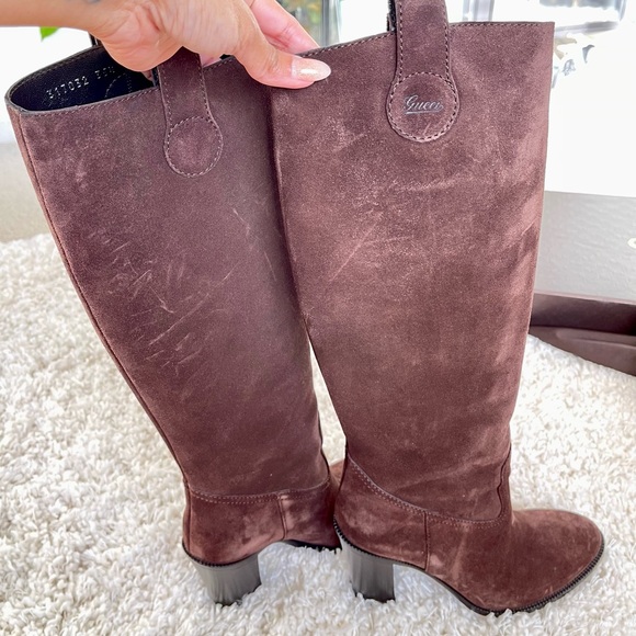 Gucci brown suede boots, size 35 - Picture 5 of 14